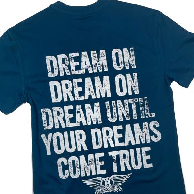 Dream On till your dream come true aerosmith music band tshrit in India by silly punter