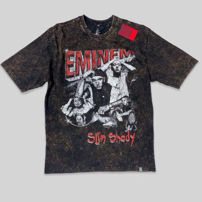 Oversized Slim Shady Eminem Vintage Wash Hip Hop Music Tshirt In India by silly punter