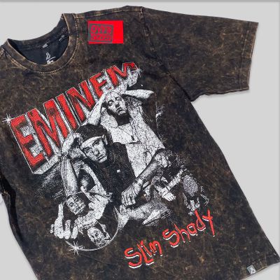 Oversized Slim Shady Eminem Vintage Wash Hip Hop Music Tshirt In India by silly punter