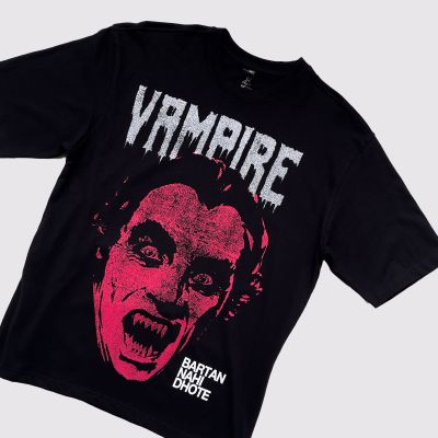 Oversized Vampire Graphic printed tshirt in India by silly punter