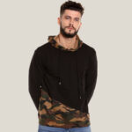 Black and Camo Hoodie Hoodie Sweatshirt in India by Silly Punter