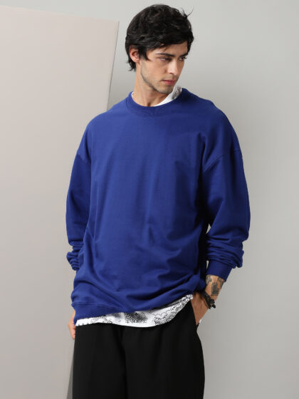Blue Oversized Sweatshirt In India