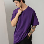 Oversized Purple Essentials Half Sleeves Tshirt In India By Silly Punter