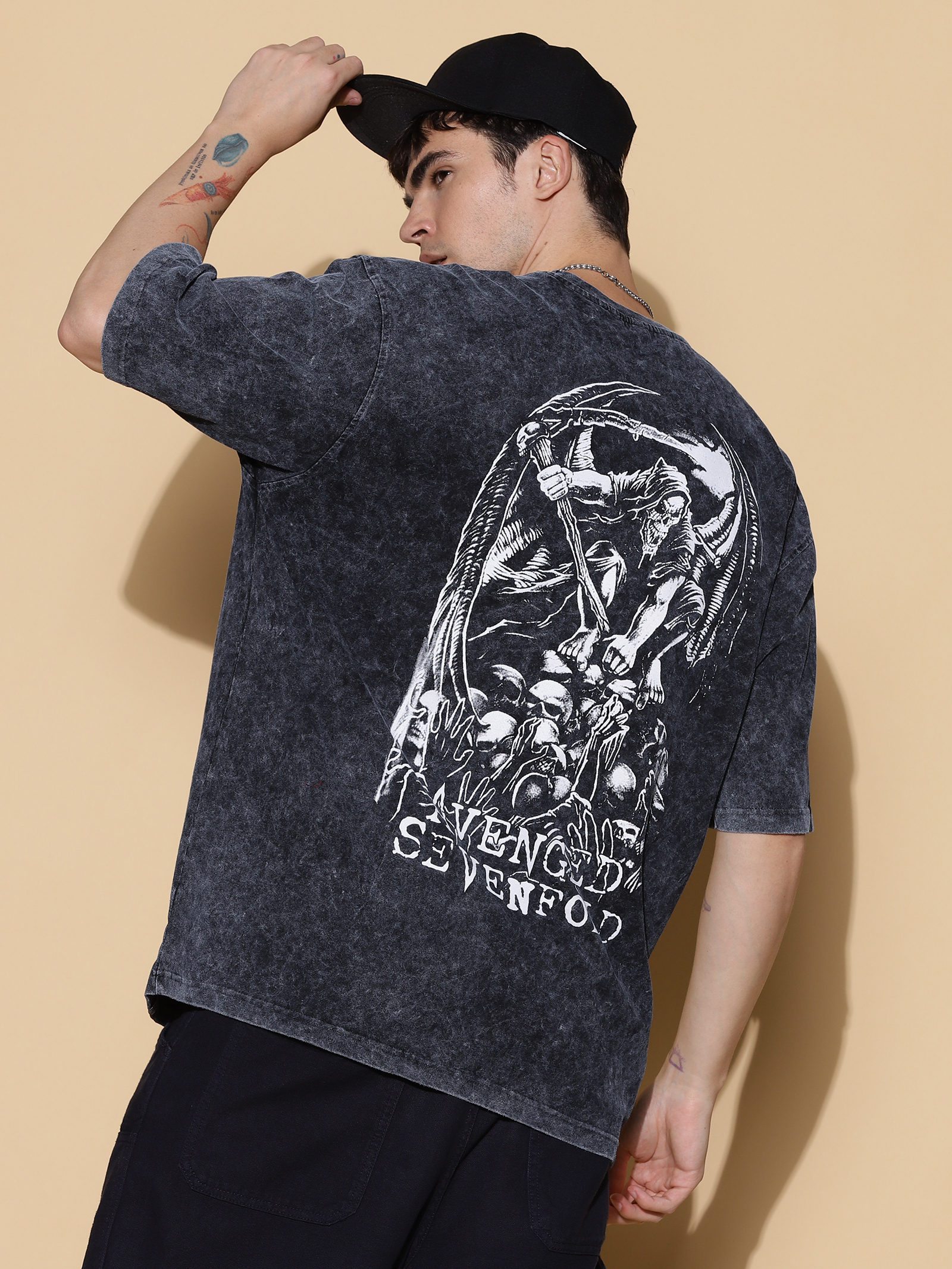 Oversized Acid Wash A7X Brand TShirts – Shop Online in India.