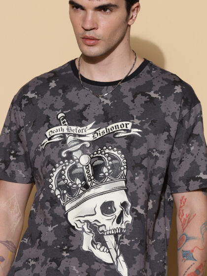 Death Before Dishonor Camouflage Tshirt In India