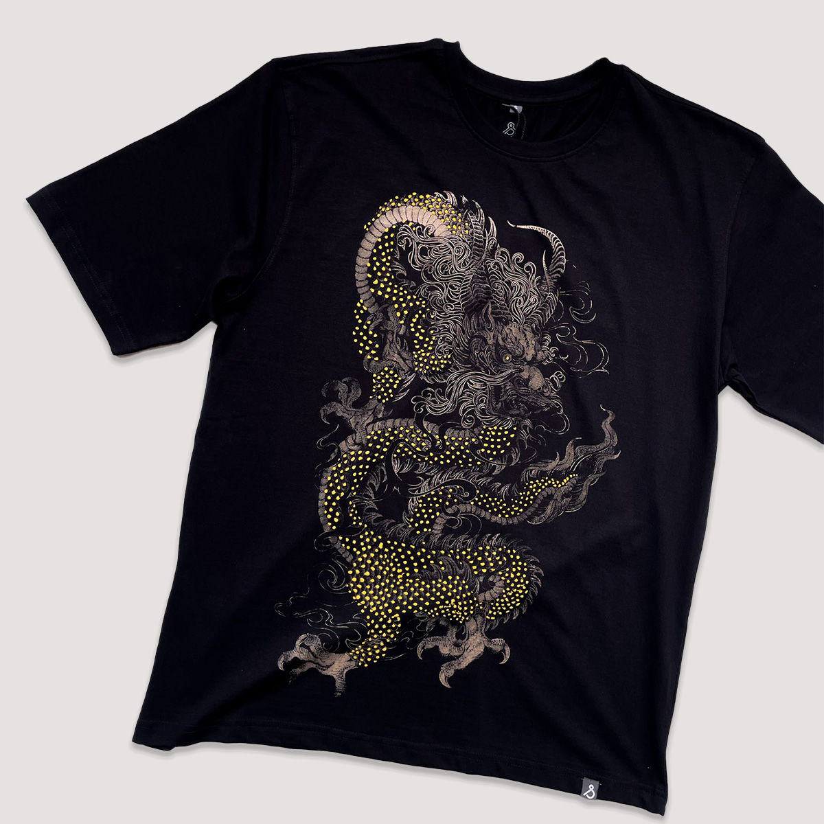 Black Oversized Golden Dragon TShirts – Shop Online in India.