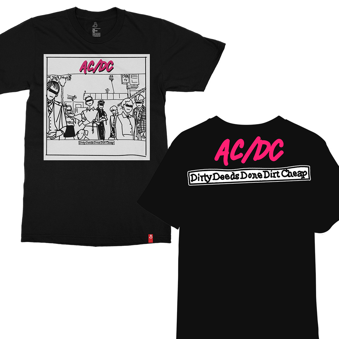 Dirty Deeds done dirt cheap ac dc music band Tshirt In India by silly punter